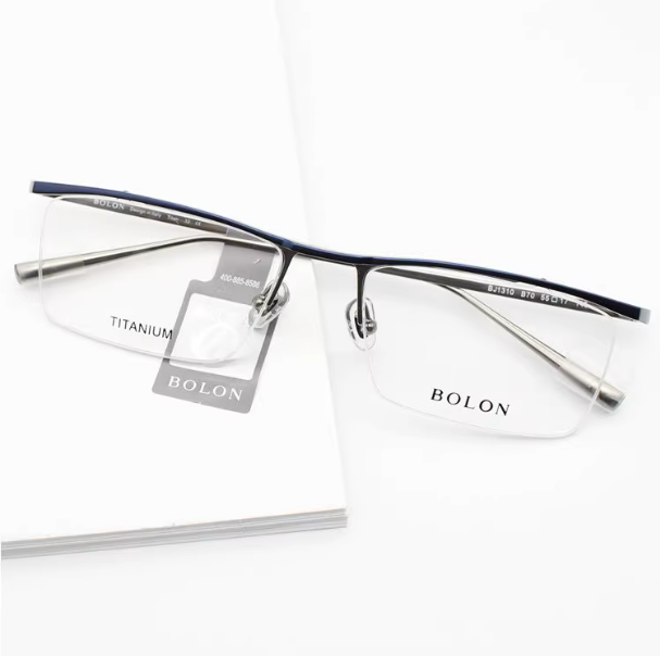 暴龙眼镜框新款纯钛眼镜架BJ1310&BT1606商务半框超轻近视可配镜