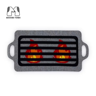 多米小镇不织布烧烤架烤炉DIY成品过家家玩具早教识物启蒙教具