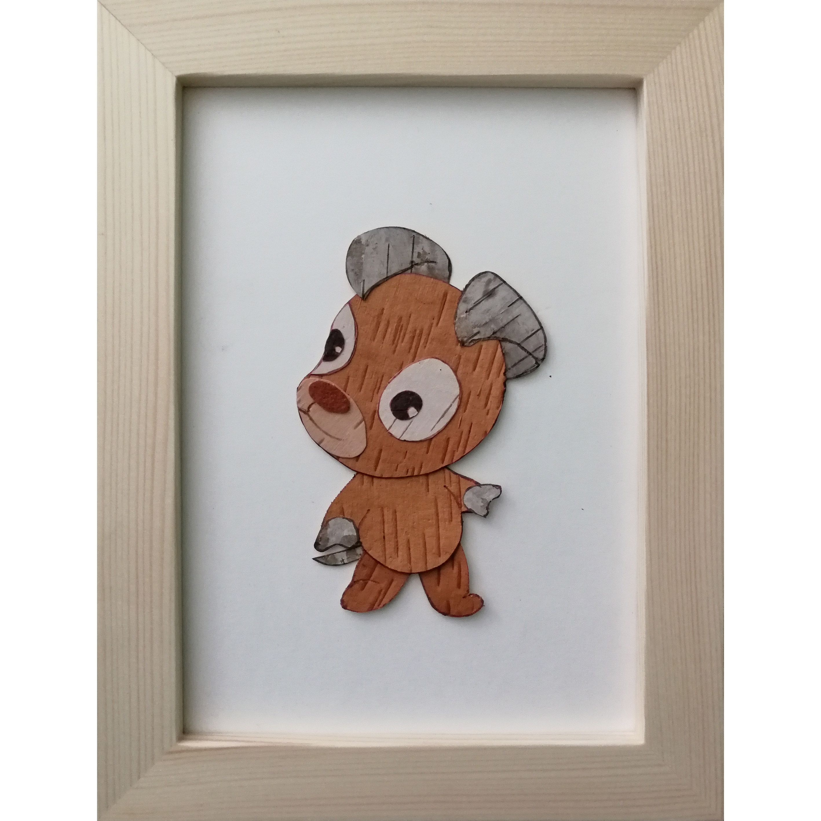 白狼林俗树皮画 非物质文化遗产 纯手工制作 十二生肖卡通版