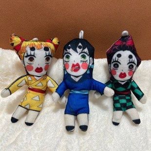 鬼灭之刃乳鼠干抽象玩偶花街三小只炭治郎善逸伊之助周边内置骨架