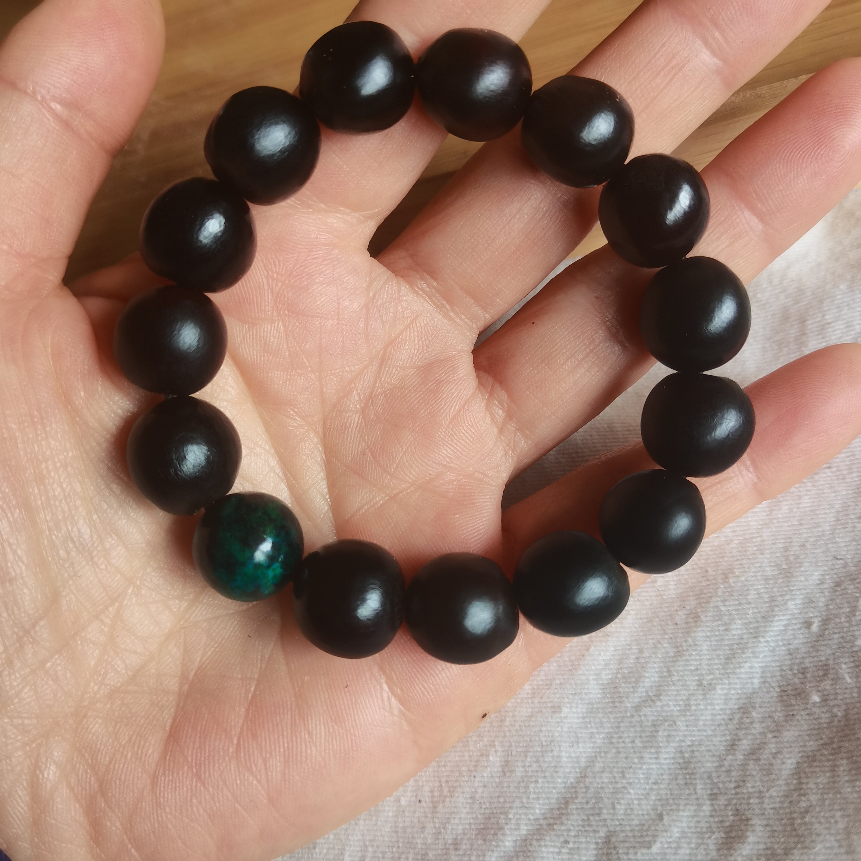 无患子手串菩提子念珠男女款手持DIY红色礼物天然种子（非正圆）