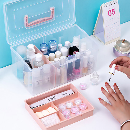 美甲收纳盒工具饰品盒子桌面日式