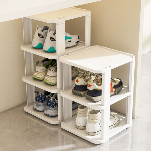 奶油风大学宿舍鞋架多层简易鞋架