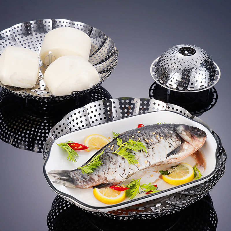 不锈钢蒸架篦子可伸缩百变蒸笼盘家用多功能折叠蒸盘蒸锅笼屉隔水,餐饮具,餐具笼/架,淘宝优惠券,粉丝福利购,淘宝优惠卷