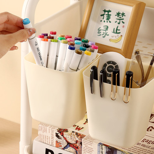 奶油风小推车挂篮移动小挂篮