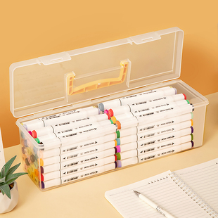 马克笔收纳盒笔筒办公室桌面学生儿童男孩女孩笔桶轻奢高级感大容量超大高颜值ins风多功能笔架毛笔家用画笔