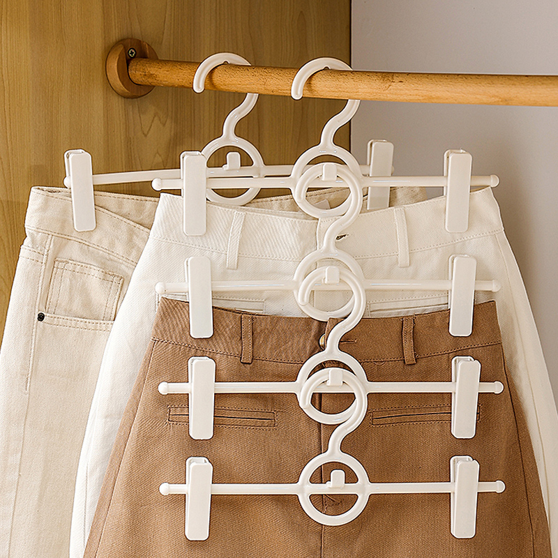 裤架裤夹家用无痕防滑收纳神器衣架子家用挂衣宿舍用学生晾晒jk裙