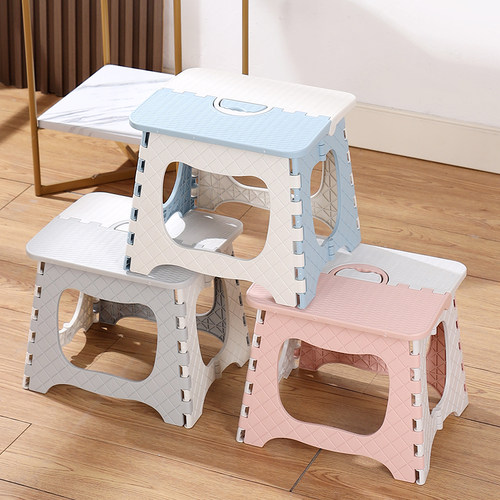 可折叠撞色折叠儿童凳