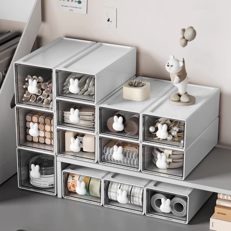 桌面收纳盒抽屉式书桌整理文具