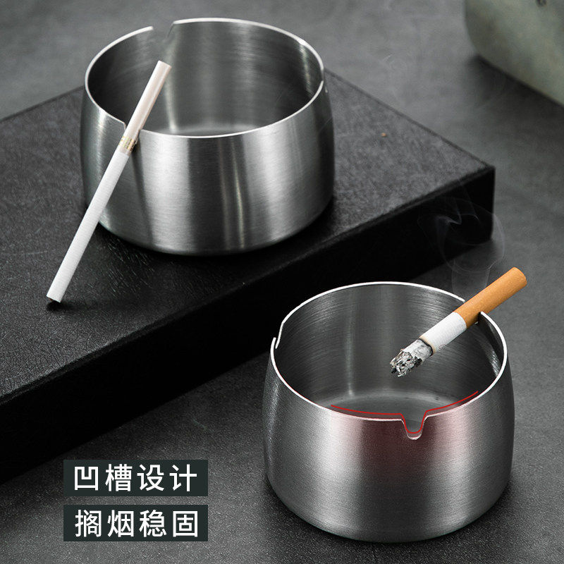 不锈钢烟灰缸酒吧KTV网吧潮流家用客厅金属大号防飞灰姻灰缸抗摔,家居饰品,装饰烟灰缸,淘宝优惠券,粉丝福利购,淘宝优惠卷