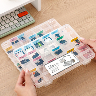 TF卡收纳盒SD内存储卡盒子NMsim塑料NS游戏卡CFeA B小白盒PP盒XQD内存卡分格整理相机电池内存卡收纳盒大容量