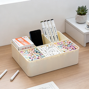 教室粉笔收纳盒讲台黑板擦班级讲台教师桌方形文具整理盒粉笔盒子