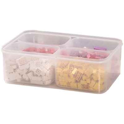 乐高积木收纳盒小颗粒零件分类神器儿童透明玩具整理箱多格塑料盒
