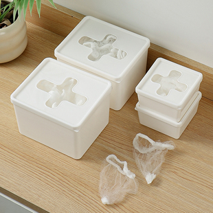 一次性厨房水槽过滤网收纳盒家用十字盒抽取式洗菜池垃圾过滤网