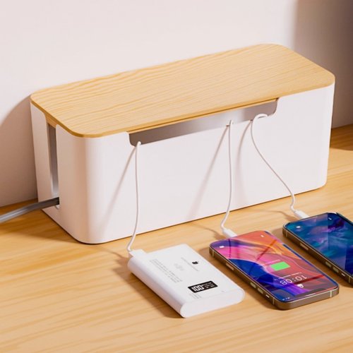 桌面数据线收纳盒电线整理盒