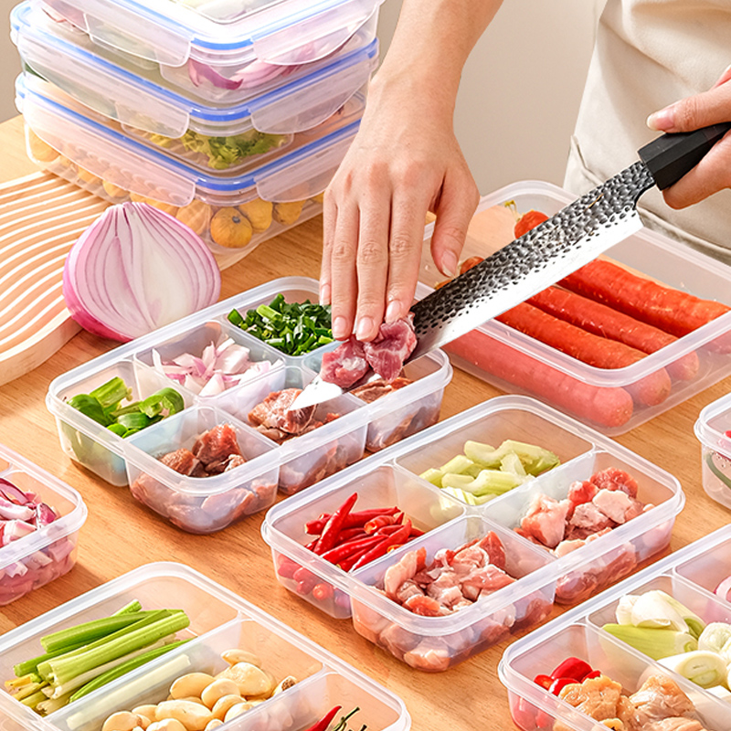 冰箱冻肉分格盒子收纳神器可微波