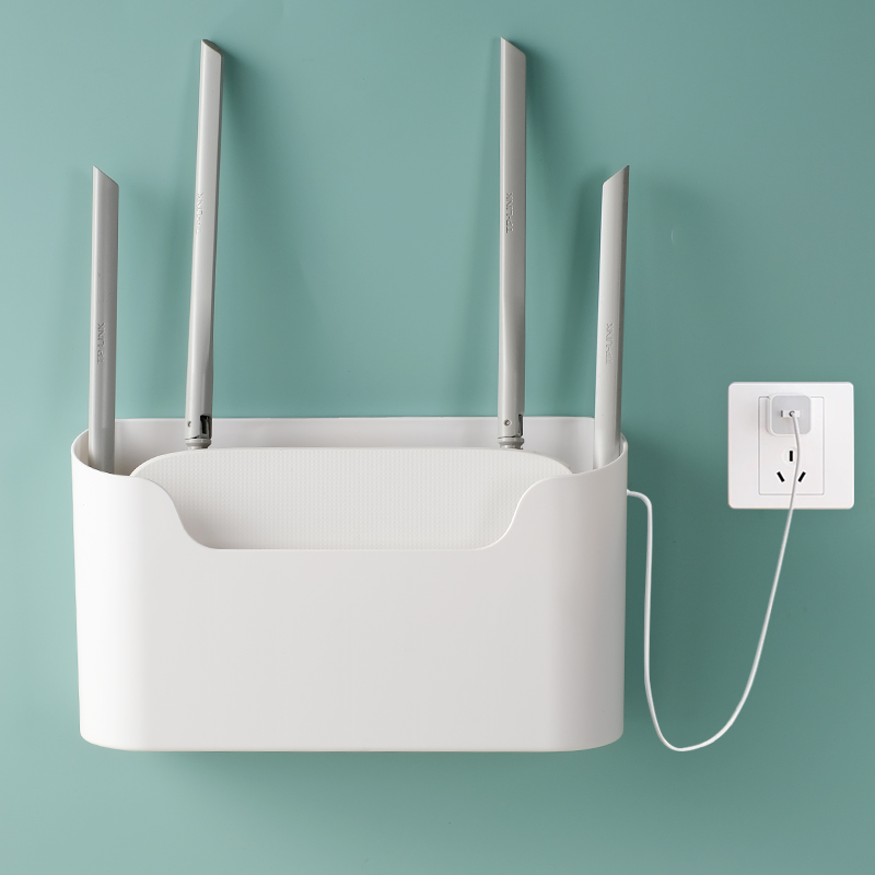 路由器放置架wifi置物架盒子收纳盒壁挂机顶盒隐藏收纳支架收纳箱