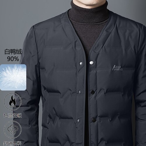 2026高端男士轻薄羽绒服马甲中老年内穿保暖加厚内胆秋冬V领外套
