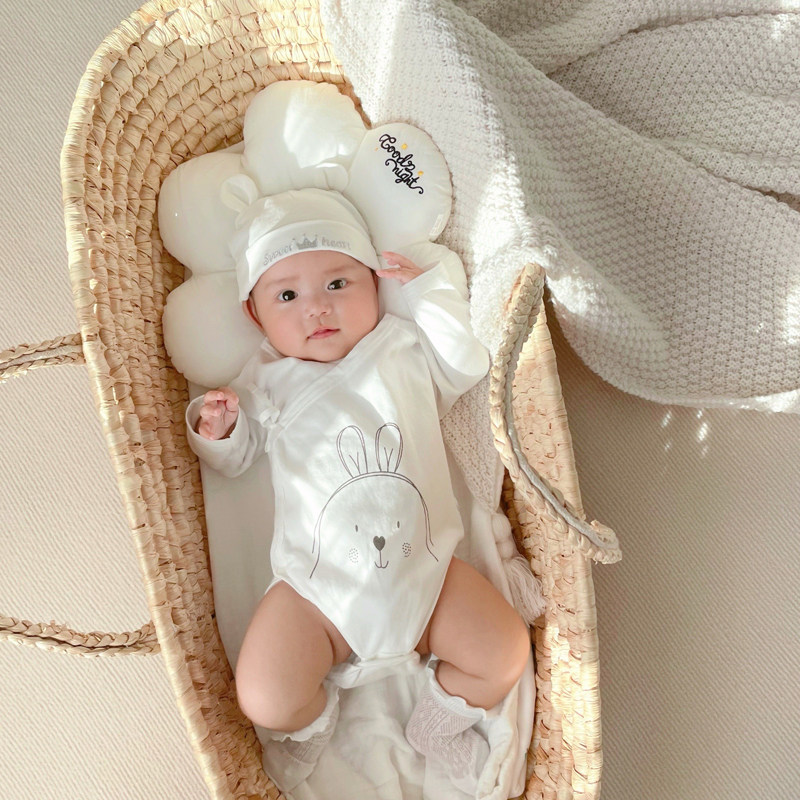 新生儿婴幼儿纯棉帽子男春夏季护囟门帽可爱宝宝小月龄胎帽女童