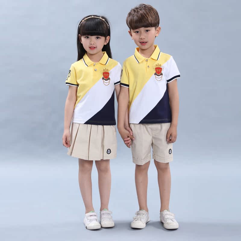 Đồng phục học sinh tiểu học mùa hè quần áo hiệu suất phù hợp với sáu một hiệu suất quần áo trẻ em lớp dịch vụ 2018 mẫu giáo quần áo tùy chỉnh đồng phục học sinh mùa đông