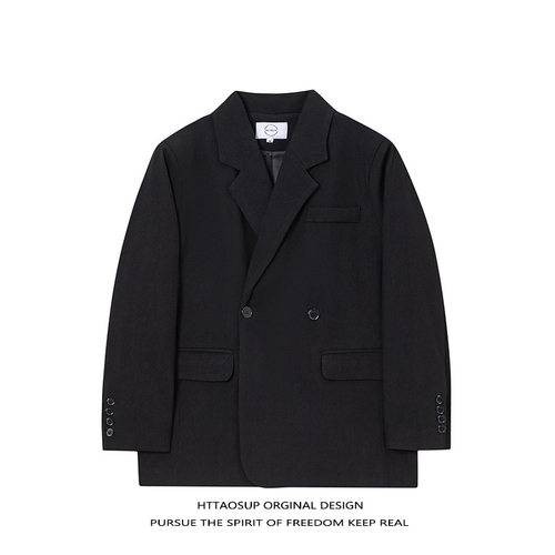 韩版潮流休闲西装外套男宽松
