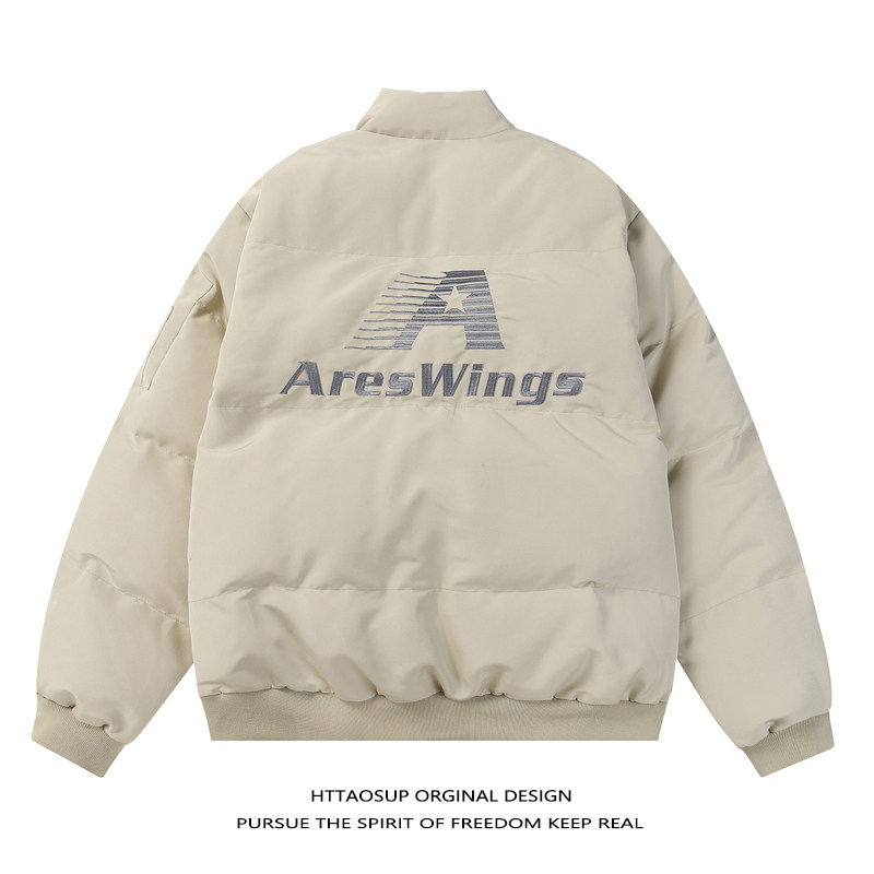 HTTAOSUP美式字母刺绣加厚棉衣棒球服男女冬季宽松立领情侣外套潮,男装,棉衣,淘宝优惠券,粉丝福利购,淘宝优惠卷