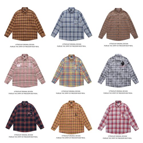 春秋嘻哈新款休闲情侣宽松衬衫