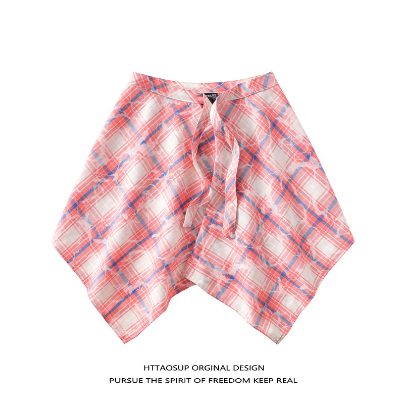 HTTAOSUP2025新款遮屁帘女美式复古扎染粉色格子下摆街舞嘻哈男生,服饰配件/皮带/帽子/围巾,腰带/皮带/腰链,淘宝优惠券,粉丝福利购,淘宝优惠卷