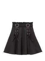 rojita's "Tomorrow's Girlfriend" Harajuku black and pink off-the-shoulder lace patchwork bow short-sleeved shirt top thumbnail 4