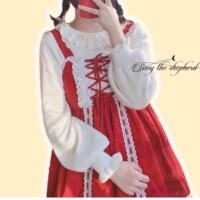 Original and official design lolita Winter Star Fairy sweet and cute light blue short-sleeved dress op thumbnail 2