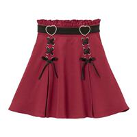 Japanese-style sweet and cute dream outlook, black and pink, cute girl, long-sleeved shirt, top, skirt, bow set thumbnail 8