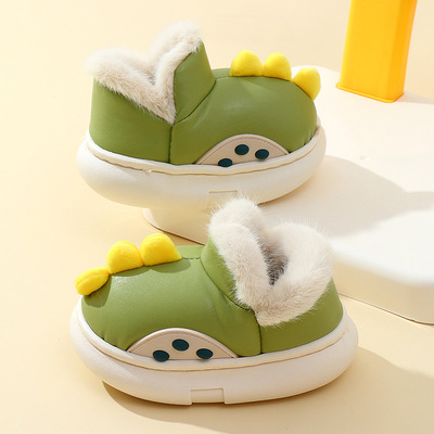 秋冬儿童棉拖鞋幸福玛丽包跟防水