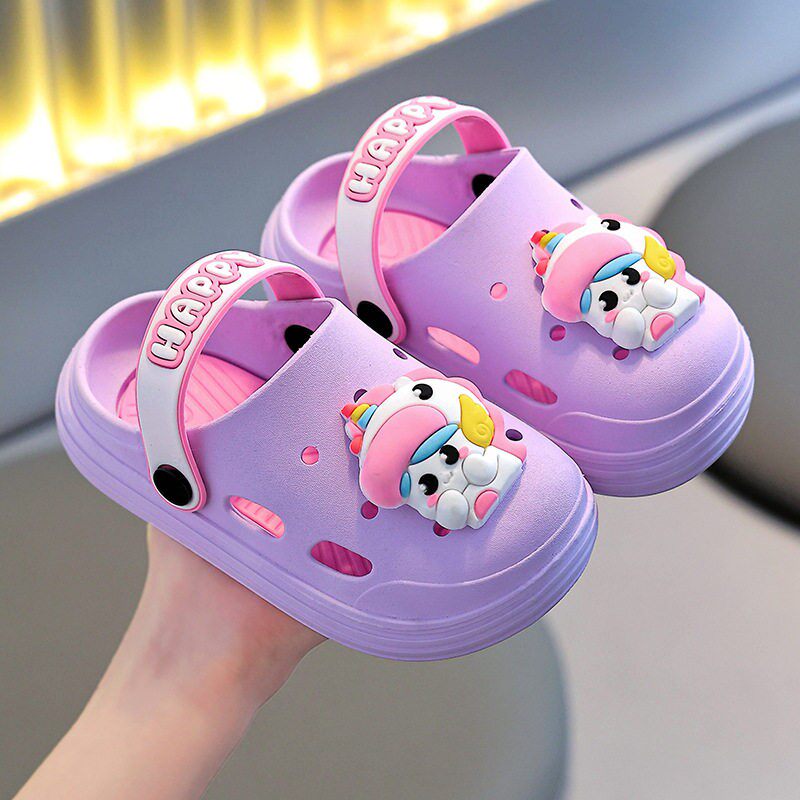 洞洞鞋儿童包头拖鞋男童女孩3岁8凉拖鞋可爱卡通防滑女童宝宝轻便