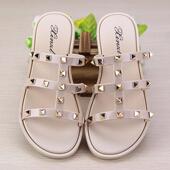 亚民族风时尚 凉拖鞋 室内浴室洗澡外穿柳丁平底一字拖女夏防滑沙滩