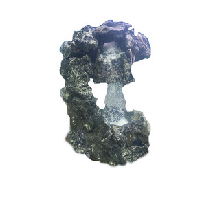 真石头悬空流沙瀑布鱼缸造景装饰可以定制大小型青龙石假山松皮石