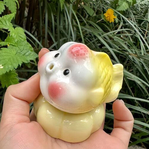 泡泡鱼茶宠景德镇陶瓷车载摆件