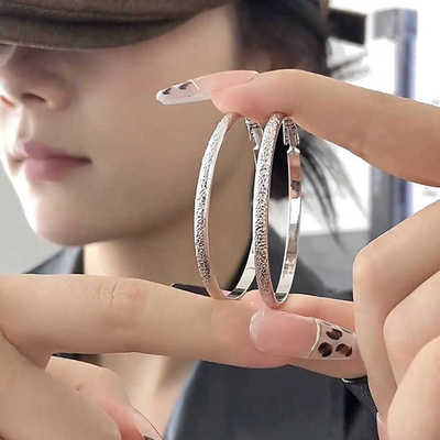 满天星显瘦圈圈耳环s925银针气质