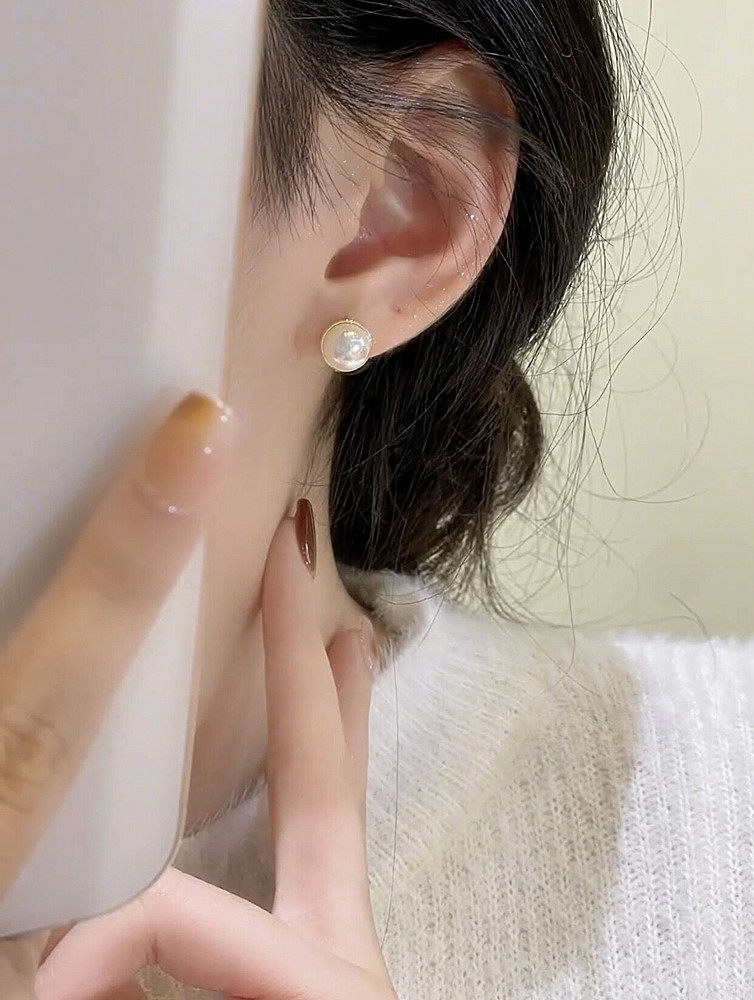 法式珍珠耳扣女小众设计轻奢耳饰