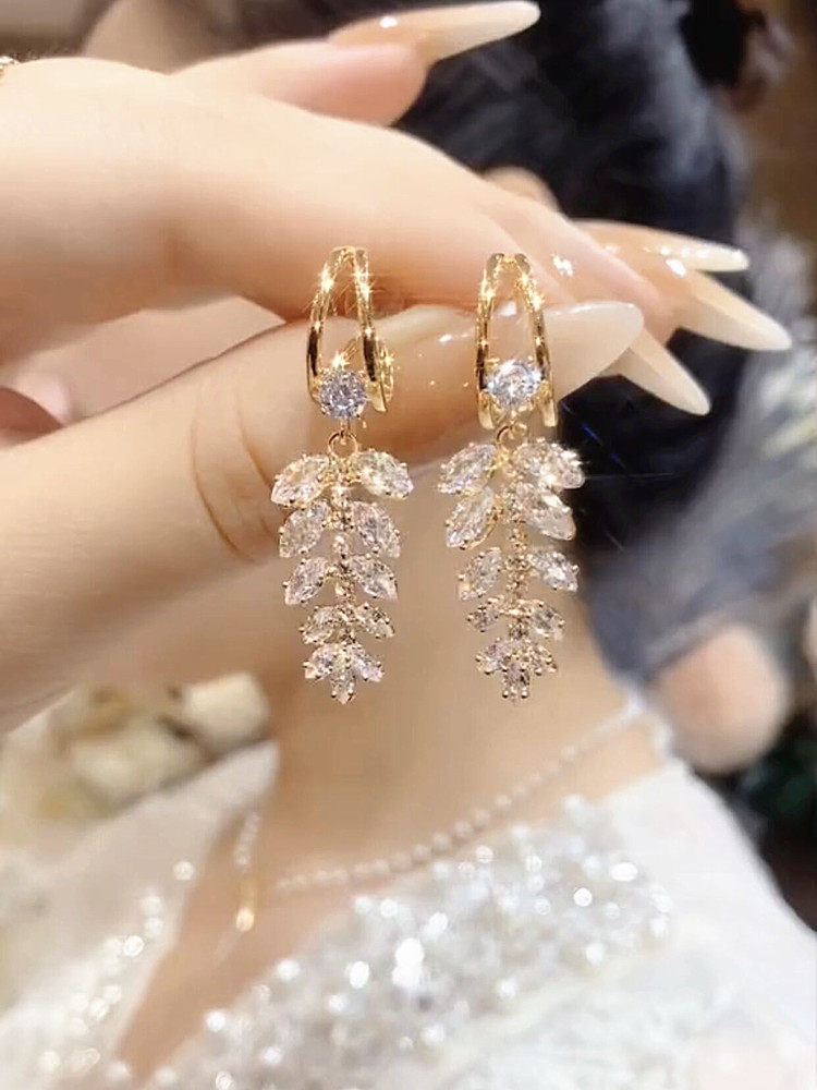 轻奢高级感麦穗流苏耳环耳饰女