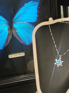 925银项链女时尚百搭小众样式雪花吊坠高级感轻奢锁骨链七夕礼物