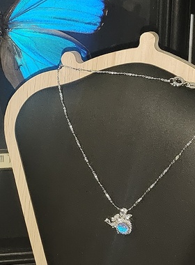 925银项链女时尚百搭小众样式吊坠高级感轻奢锁骨链七夕礼物