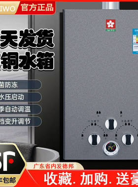 撄花燃气热水器10/16升电池煤气液化气强排天然气家用洗澡低水压