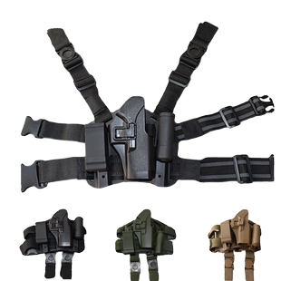 战术快拔枪套M1911.M92.P226.USP.格洛克G17塑料大腿套弹夹手电套