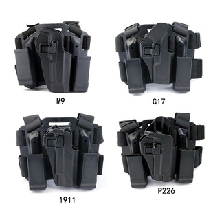战术GLOCK快拔腿套G17手枪套腰挂M9 1911 USP P226双弹夹款快拔套