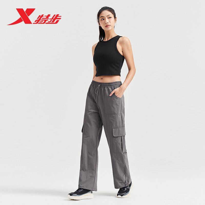 特步2024夏季新款复古辣妹工装裤女裤薄款轻盈设计感976228980150,运动服/休闲服装,运动长裤,淘宝优惠券,粉丝福利购,淘宝优惠卷