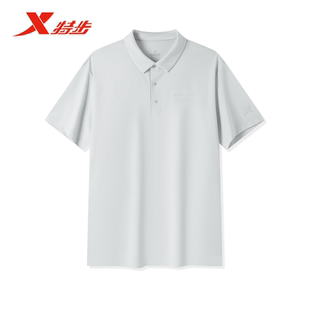 休闲透气polo衫 特步运动T恤短袖 新品 男士 976329020003 2024夏季