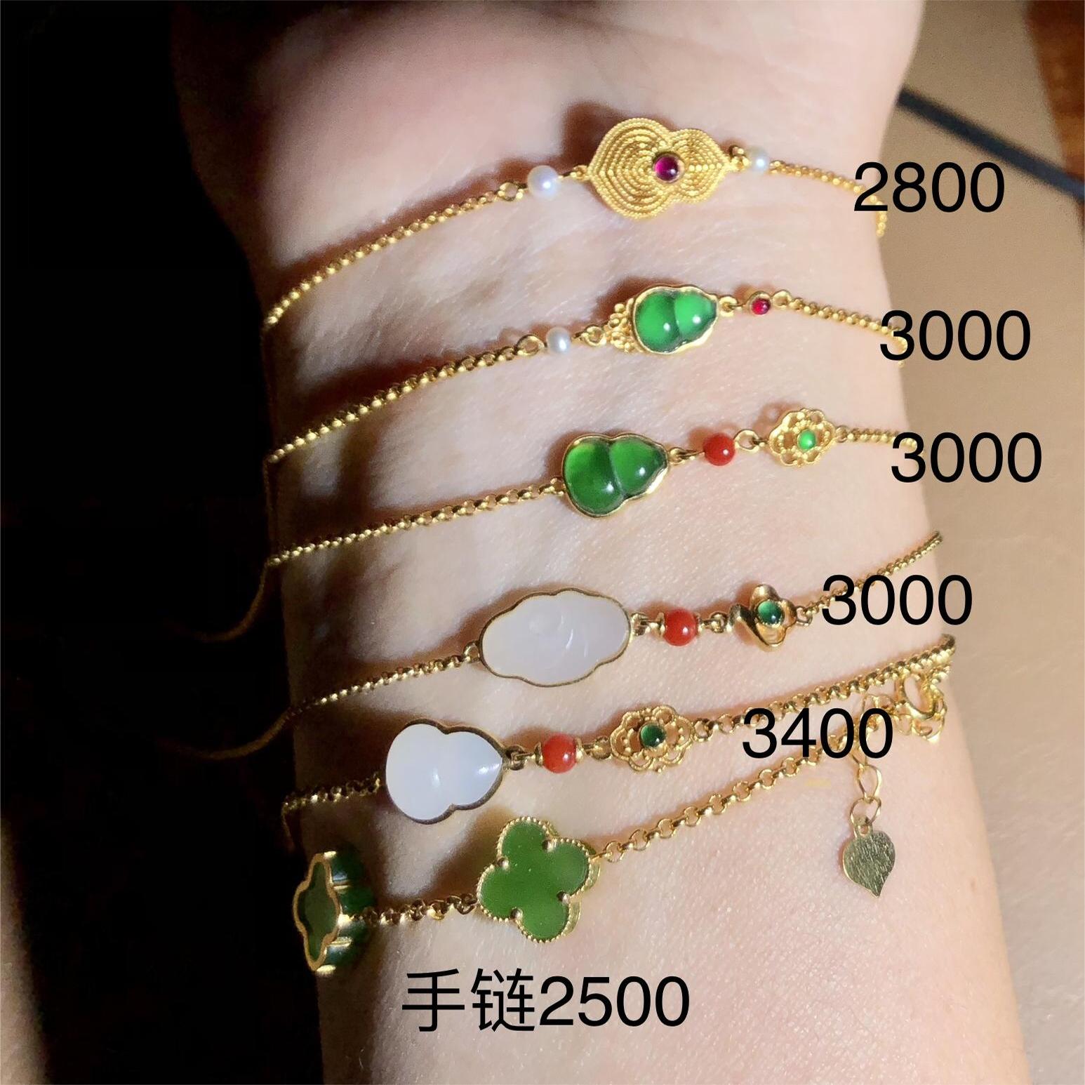 18K金毛衣链项链如意双面古法黄金au750百搭长55cm【现货顺丰发】