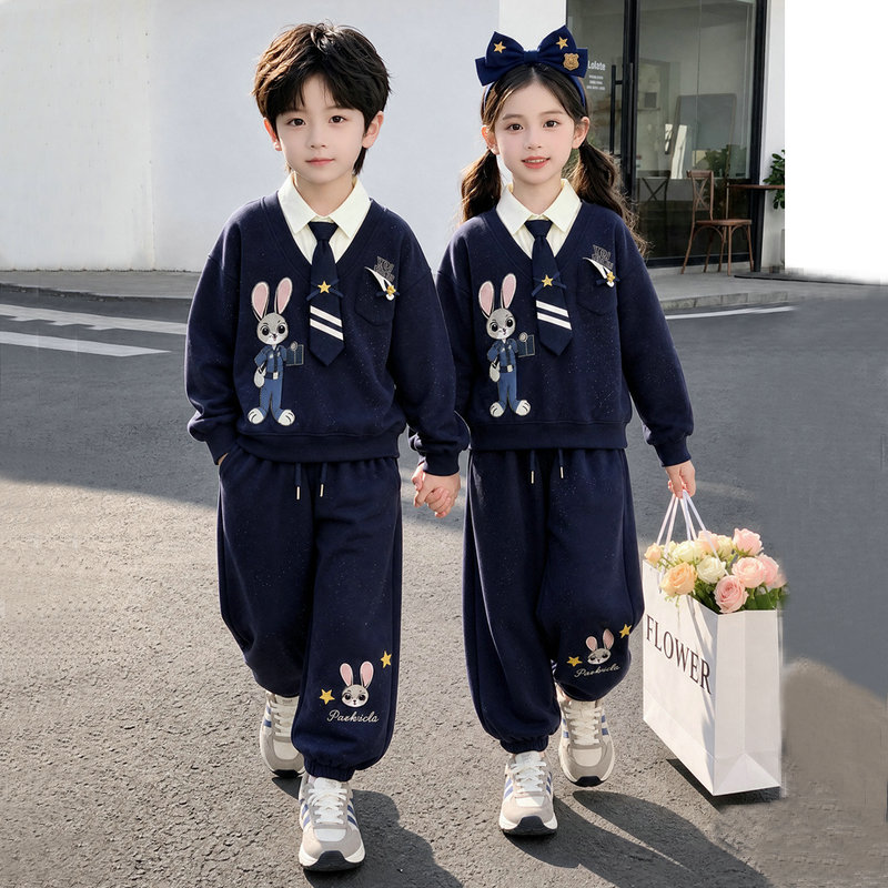 幼儿园春秋新款卫衣运动学院套装