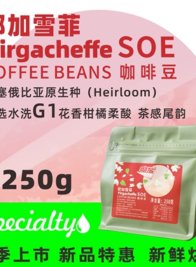 魔旅耶加雪菲soe精选水洗埃塞咖啡豆 新鲜烘焙意式手冲可代现磨粉