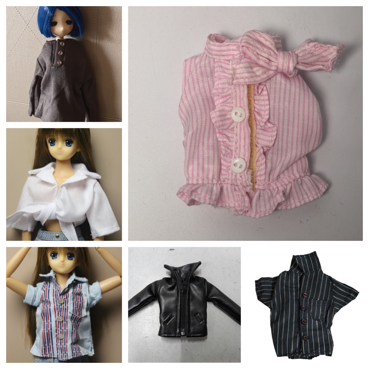新各式单品毛衣皮衣牛仔外套卫衣6分30厘米玩具娃娃衣服人偶配件